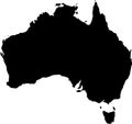 Vector map of australia Royalty Free Stock Photo