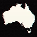 Vector map Australia. Royalty Free Stock Photo