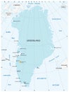 Vector map of the autonomous state of Greenland