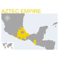 Vector map of the Aztec Empire Royalty Free Stock Photo