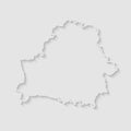 Vector map Belarus, abstract inner shadow Royalty Free Stock Photo