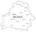 Vector map of Belarus Royalty Free Stock Photo