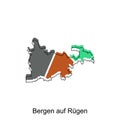 vector map of Bergen Auf Rugen modern outline, High detailed vector illustration vector Design Template, suitable for your company
