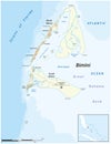 Vector map of Bimini Island, The Bahamas