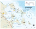 Vector map of Bocas del Toro archipelago, Panama