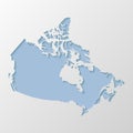 Vector map of Canada, abstract inner shadow Royalty Free Stock Photo