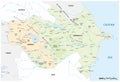 Vector map of Caucasus States Armenia and Azerbaijan Royalty Free Stock Photo