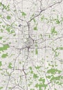 Map of the city of Atlanta, USA