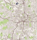 Map of the city of Atlanta, USA