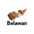 vector map City of Belawan, element graphic illustration template design Royalty Free Stock Photo