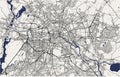 Map of the city of Berlin, Germany