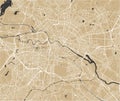 Map of the city of Berlin, Germany