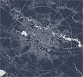 Map of the city of Bucharest, Romania