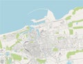 Map of the city of Calais, Pas-de-Calais, Hauts-de-France, France