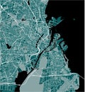 Map of the city of Copenhagen, Denmark