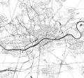 Map of the city of Frankfurt am Main, Hesse, Germany