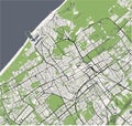 Map of the city of the Hague, Den Haag, Netherlands