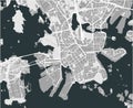 Map of the city of Helsinki, Finland