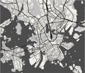Map of the city of Helsinki, Finland Royalty Free Stock Photo