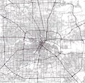 Map of the city of Houston, U.S. state of Texas, USA Royalty Free Stock Photo