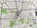 Map of the city of Houston, U.S. state of Texas, USA