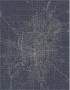 Map of the city of Indianapolis, Indiana, USA