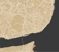Map of the city of Lisbon, Portugal