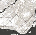 Map of the city of Montreal , Canada Royalty Free Stock Photo