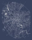 Map of the city of Moscow, Russia Royalty Free Stock Photo