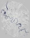 Map of the city of Moscow, Russia Royalty Free Stock Photo