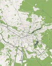Map of the city of Nuremberg, Germany