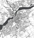 Map of the city of Ottawa, Ontario, Canada