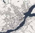 Map of the city of Quebec, Canada