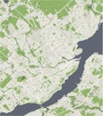 Map of the city of Quebec, Canada Royalty Free Stock Photo