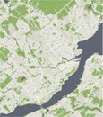 Map of the city of Quebec, Canada