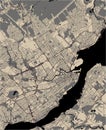 Map of the city of Quebec, Canada Royalty Free Stock Photo
