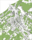 Map of the city of Riga, Latvia Royalty Free Stock Photo