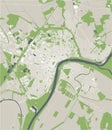 map of the city of Szeged, Hungary