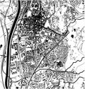 map of the city of Trento, Italy