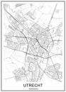 Map of the city of Utrecht, Netherlands Royalty Free Stock Photo