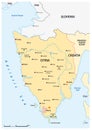 Vector map of the Croatian peninsula Istria, Croatia Royalty Free Stock Photo