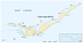 Vector map of the Cuban island of Cayo Largo del Sur