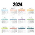 Vector Map 2024 Date, Calendar