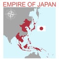 Vector map of the Empire of Japan Royalty Free Stock Photo