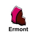 vector map of Ermont design, illustration design template on white background Royalty Free Stock Photo