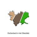 vector map of Eschenbach In Der Oberpfalz modern outline, High detailed vector illustration Design Template