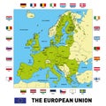 Vector map of The European Union Royalty Free Stock Photo