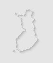 Vector map Finland, abstract inner shadow Royalty Free Stock Photo