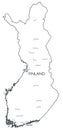 Vector map of Finland