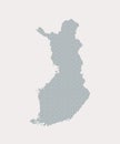 Vector map Finland for points, dotted template